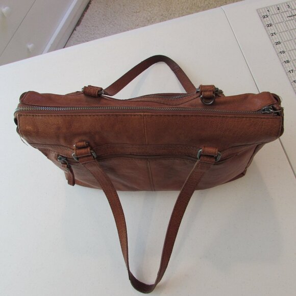 Spikes & Sparrow Brown Leather Laptop Bag - Picture 7 of 16